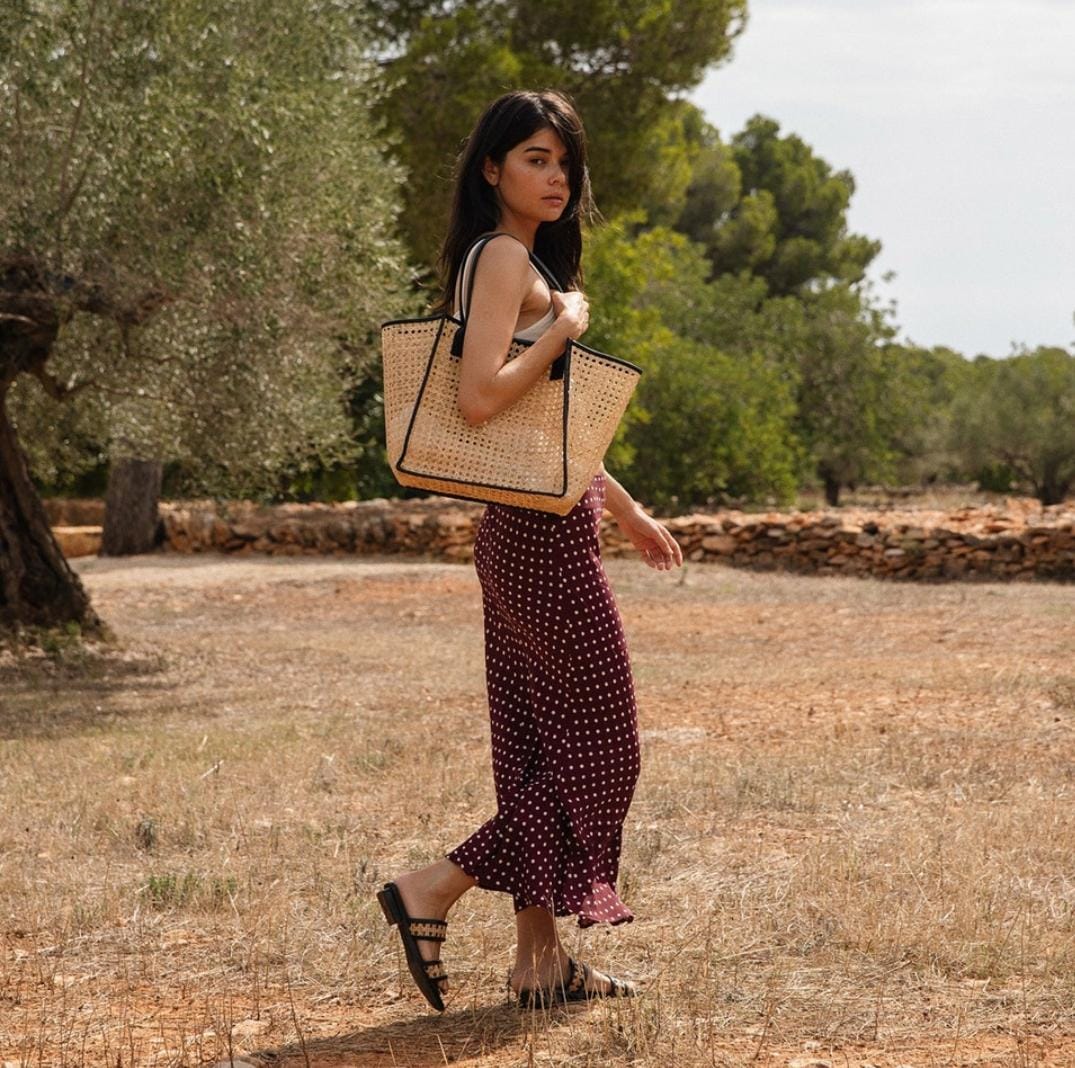 Woven Palm Leaf Market Shopper - Image 3